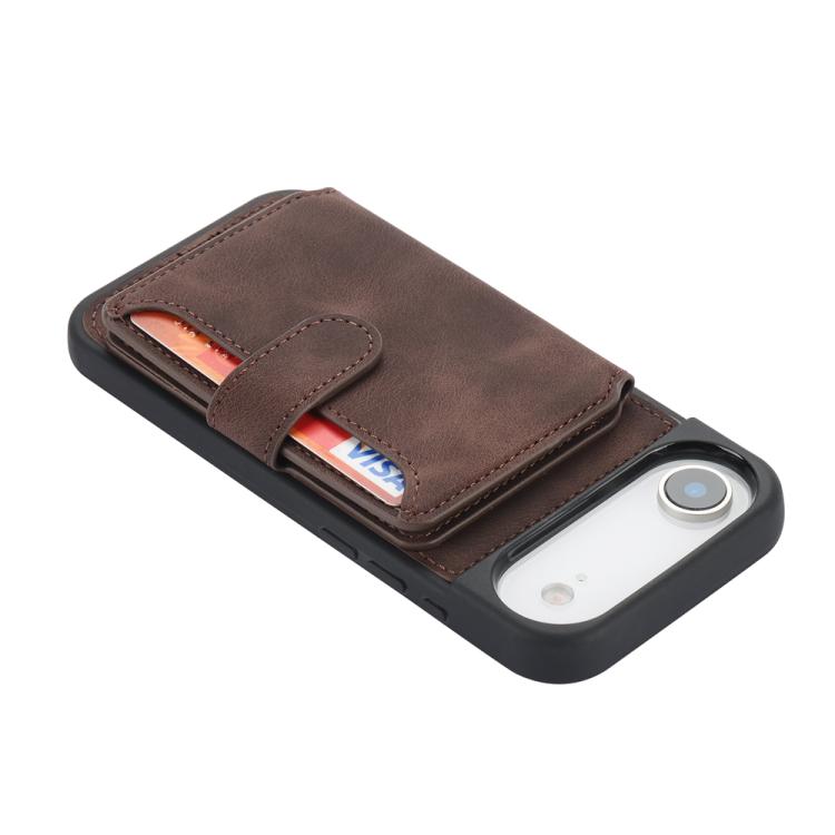 For iPhone Air Skin Feel Dream RFID Anti-theft PU Card Bag Phone Case(Coffee) - iPhone Air Cases by buy2fix | Online Shopping UK | buy2fix