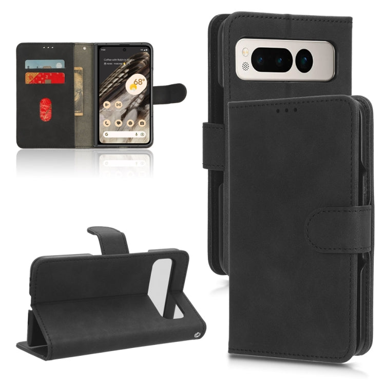 For Google Pixel Fold Skin Feel Magnetic Flip Leather Phone Case(Black) by buy2fix