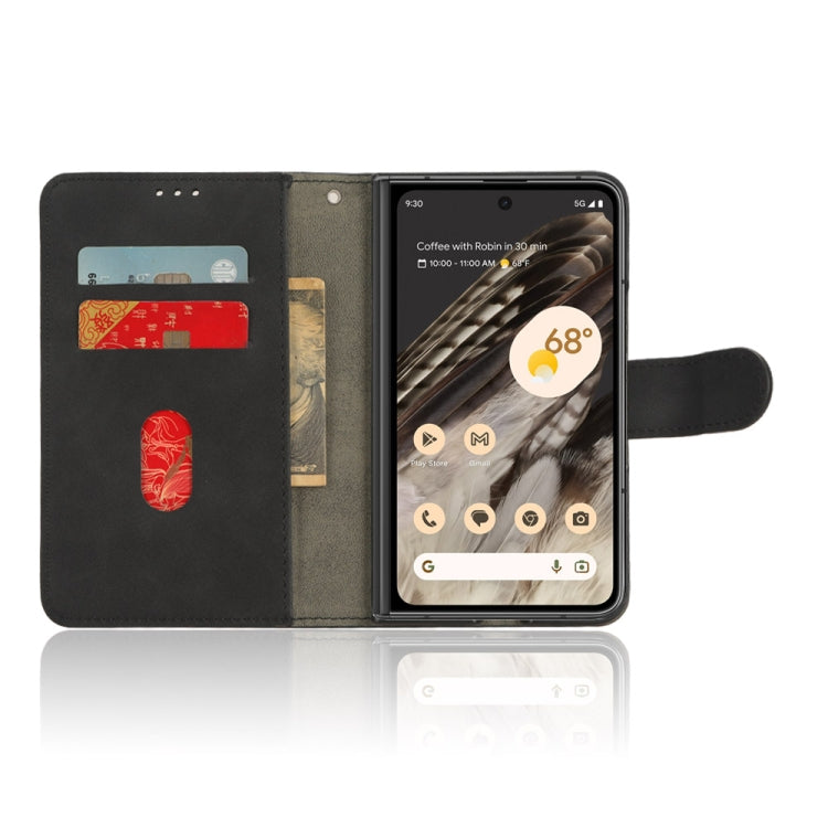 For Google Pixel Fold Skin Feel Magnetic Flip Leather Phone Case(Black) by buy2fix