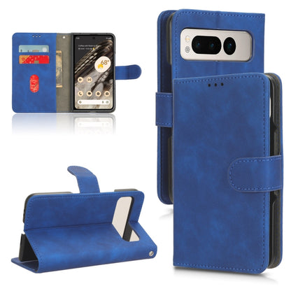 For Google Pixel Fold Skin Feel Magnetic Flip Leather Phone Case(Blue) by buy2fix