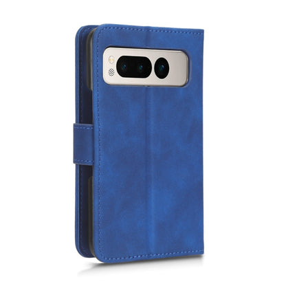 For Google Pixel Fold Skin Feel Magnetic Flip Leather Phone Case(Blue) by buy2fix