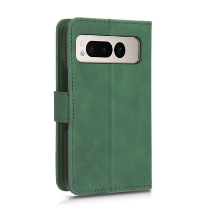 For Google Pixel Fold Skin Feel Magnetic Flip Leather Phone Case(Green) by buy2fix