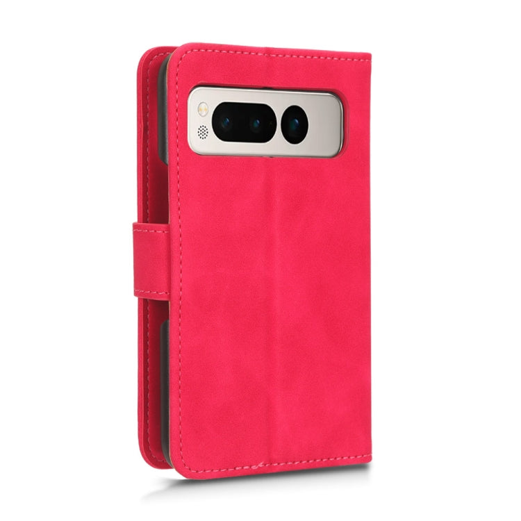 For Google Pixel Fold Skin Feel Magnetic Flip Leather Phone Case(Rose Red) by buy2fix