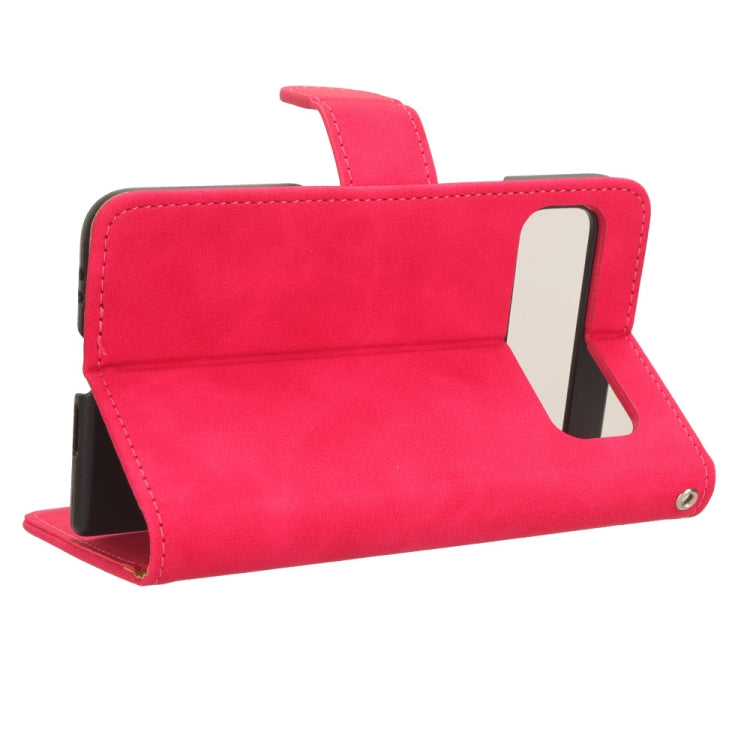 For Google Pixel Fold Skin Feel Magnetic Flip Leather Phone Case(Rose Red) by buy2fix