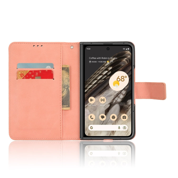 For Google Pixel Fold Lamb Texture Leather Phone Case(Pink) by buy2fix
