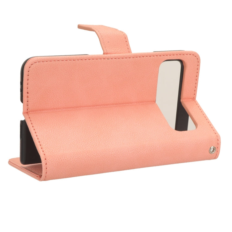 For Google Pixel Fold Lamb Texture Leather Phone Case(Pink) by buy2fix