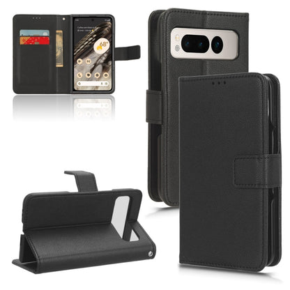 For Google Pixel Fold Lamb Texture Leather Phone Case(Black) by buy2fix