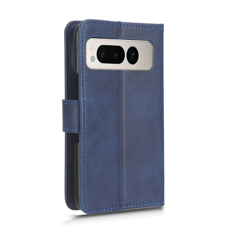For Google Pixel Fold Lamb Texture Leather Phone Case(Blue) by buy2fix