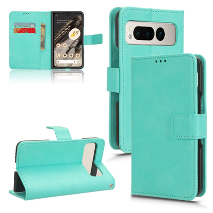 For Google Pixel Fold Lamb Texture Leather Phone Case(Green) by buy2fix