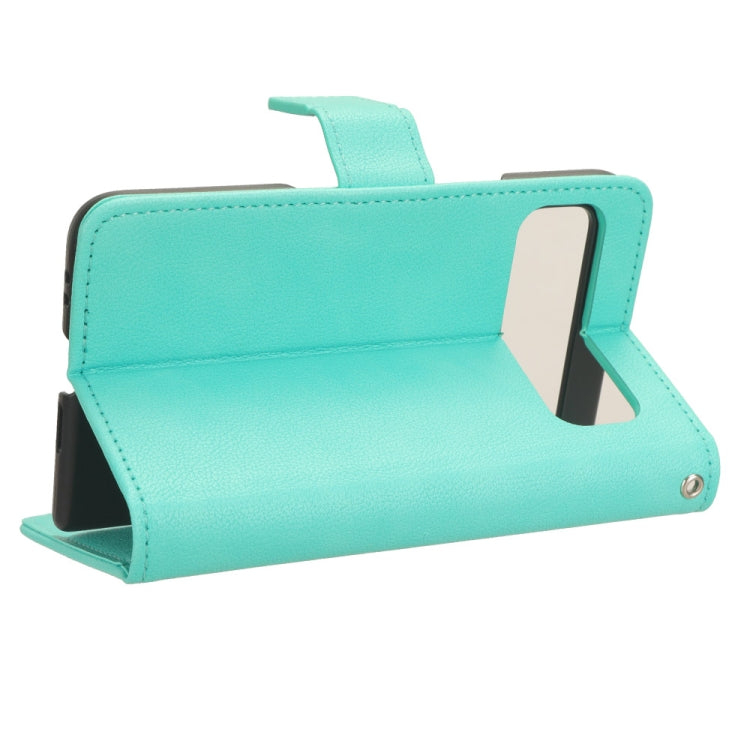 For Google Pixel Fold Lamb Texture Leather Phone Case(Green) by buy2fix