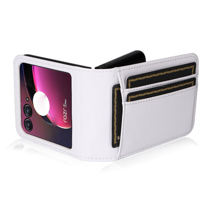 For Motorola Moto Razr 40 Ultra Card Slot PU Leather PC Phone Case(White) by buy2fix