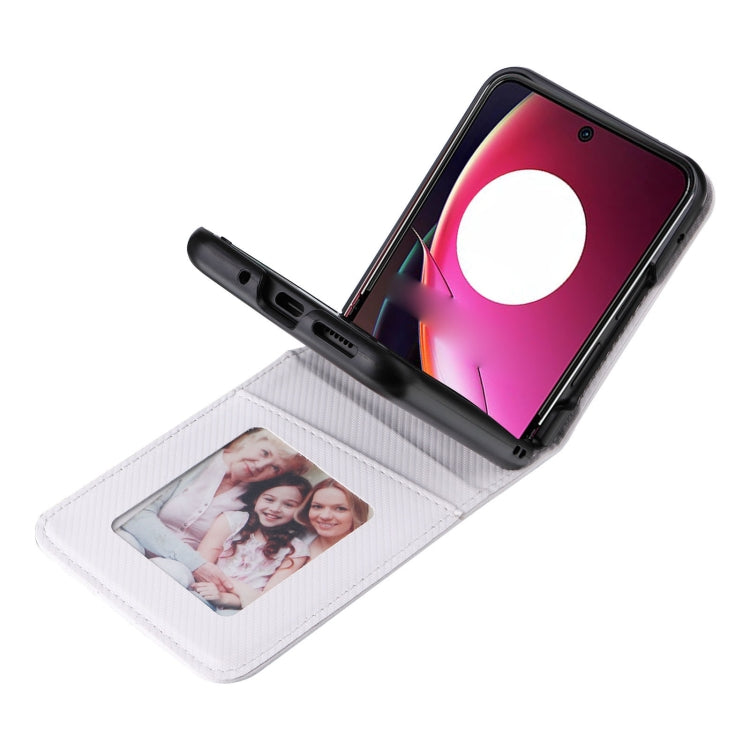 For Motorola Moto Razr 40 Ultra Card Slot PU Leather PC Phone Case(White) by buy2fix