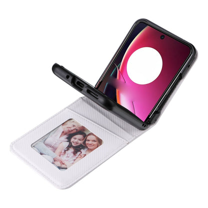 For Motorola Moto Razr 40 Ultra Card Slot PU Leather PC Phone Case(White) by buy2fix