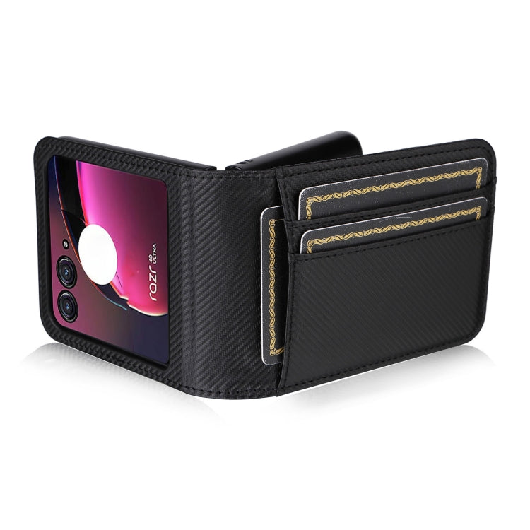For Motorola Moto Razr 40 Ultra Card Slot PU Leather PC Phone Case(Black) by buy2fix