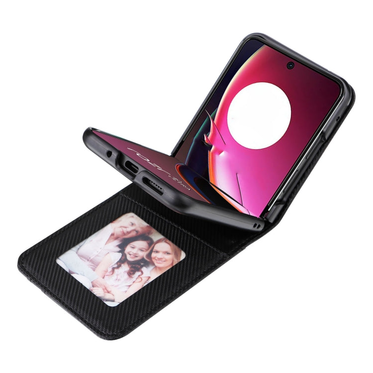 For Motorola Moto Razr 40 Ultra Card Slot PU Leather PC Phone Case(Black) by buy2fix