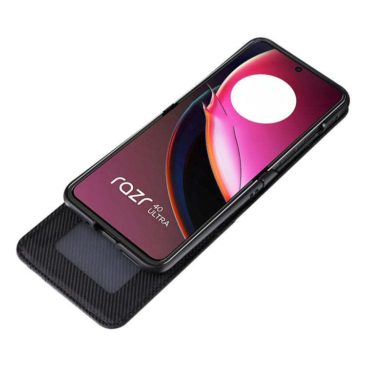 For Motorola Moto Razr 40 Ultra Card Slot PU Leather PC Phone Case(Black) by buy2fix