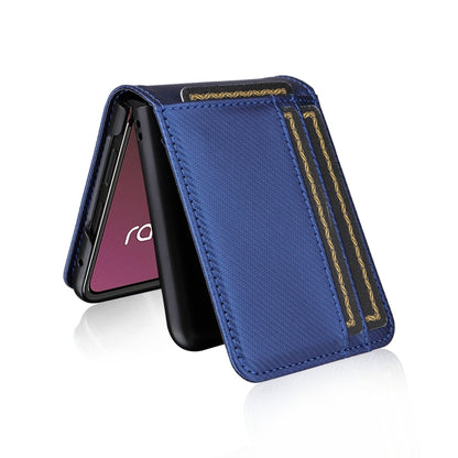 For Motorola Moto Razr 40 Ultra Card Slot PU Leather PC Phone Case(Blue) by buy2fix