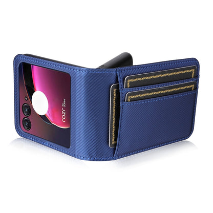 For Motorola Moto Razr 40 Ultra Card Slot PU Leather PC Phone Case(Blue) by buy2fix