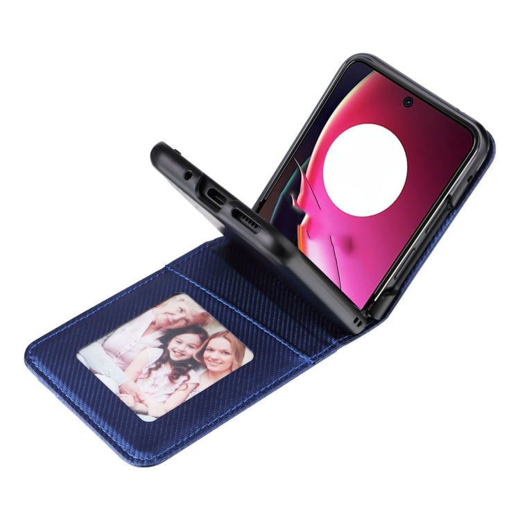 For Motorola Moto Razr 40 Ultra Card Slot PU Leather PC Phone Case(Blue) by buy2fix