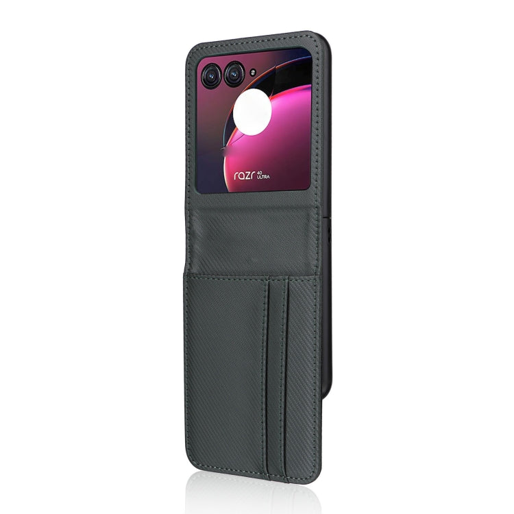 For Motorola Moto Razr 40 Ultra Card Slot PU Leather PC Phone Case(Green) by buy2fix