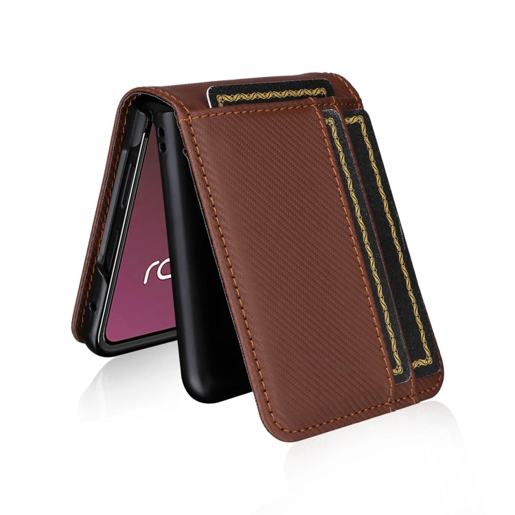 For Motorola Moto Razr 40 Ultra Card Slot PU Leather PC Phone Case(Brown) by buy2fix