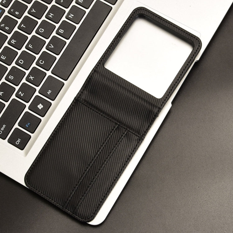 For Motorola Moto Razr 50 Card Slot PU Leather PC Phone Case(Black) by buy2fix