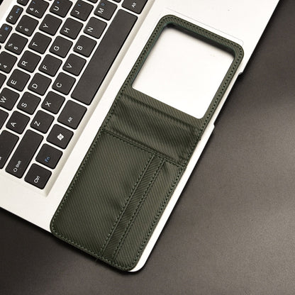 For Motorola Moto Razr 50 Card Slot PU Leather PC Phone Case(Green) by buy2fix