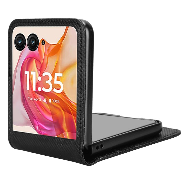 For Motorola Moto Razr 50 Ultra Card Slot PU Leather PC Phone Case(Black) by buy2fix