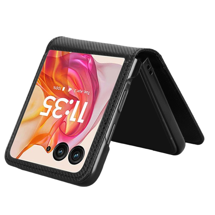 For Motorola Moto Razr 50 Ultra Card Slot PU Leather PC Phone Case(Black) by buy2fix