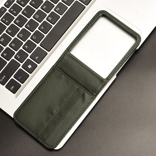 For Motorola Moto Razr 50 Ultra Card Slot PU Leather PC Phone Case(Green) by buy2fix