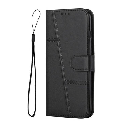 For iPhone Air Stitching Calf Texture Buckle Leather Phone Case(Black) - iPhone Air Cases by buy2fix | Online Shopping UK | buy2fix