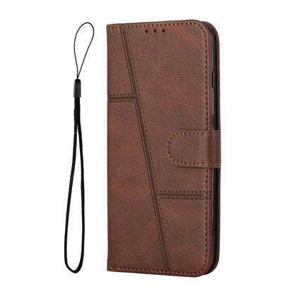 For iPhone Air Stitching Calf Texture Buckle Leather Phone Case(Brown) - iPhone Air Cases by buy2fix | Online Shopping UK | buy2fix
