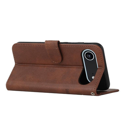 For iPhone Air Stitching Calf Texture Buckle Leather Phone Case(Brown) - iPhone Air Cases by buy2fix | Online Shopping UK | buy2fix