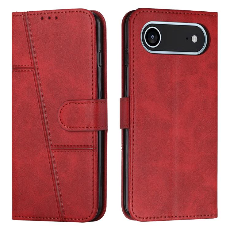 For iPhone Air Stitching Calf Texture Buckle Leather Phone Case(Red) - iPhone Air Cases by buy2fix | Online Shopping UK | buy2fix