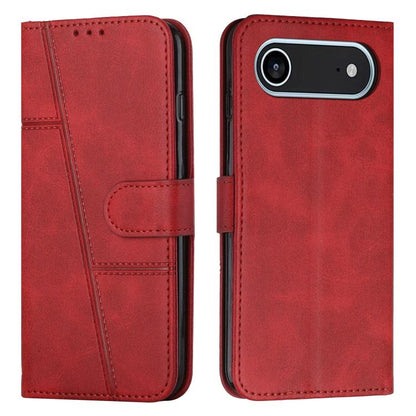 For iPhone Air Stitching Calf Texture Buckle Leather Phone Case(Red) - iPhone Air Cases by buy2fix | Online Shopping UK | buy2fix