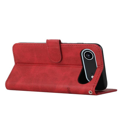 For iPhone Air Stitching Calf Texture Buckle Leather Phone Case(Red) - iPhone Air Cases by buy2fix | Online Shopping UK | buy2fix