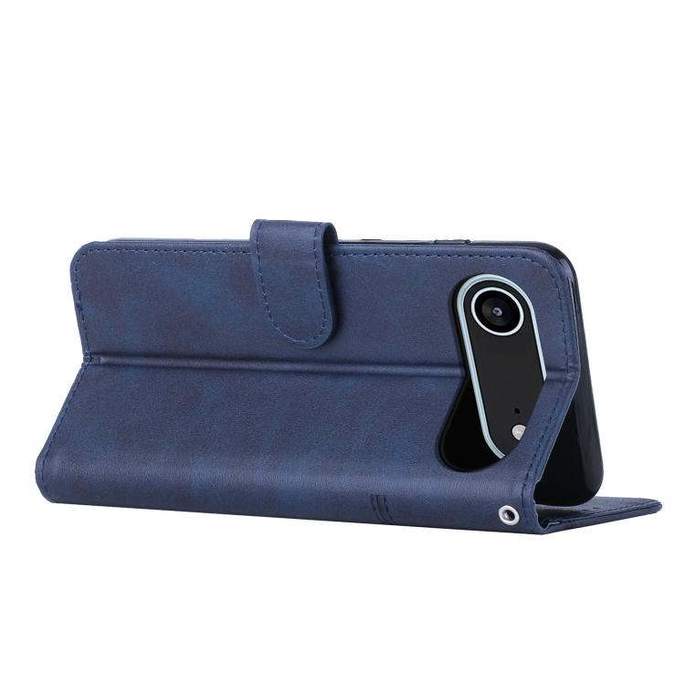 For iPhone Air Stitching Calf Texture Buckle Leather Phone Case(Blue) - iPhone Air Cases by buy2fix | Online Shopping UK | buy2fix