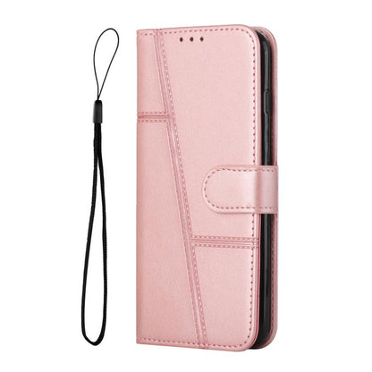 For iPhone Air Stitching Calf Texture Buckle Leather Phone Case(Rose Gold) - iPhone Air Cases by buy2fix | Online Shopping UK | buy2fix