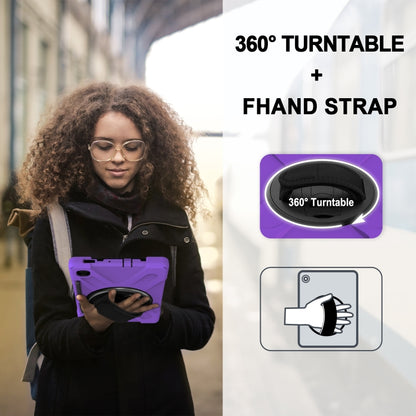 For Samsung Galaxy Tab S6 Lite P610 Shockproof Colorful Silicone + PC Protective Case with Holder & Shoulder Strap & Hand Strap & Pen Slot(Purple) - Tab S6 Lite P610 / P615 by buy2fix | Online Shopping UK | buy2fix