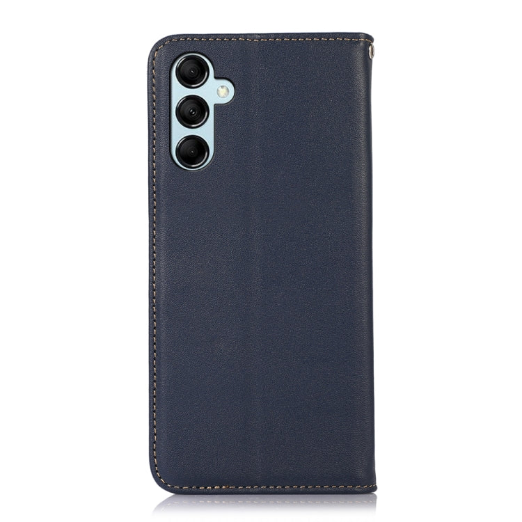 For Samsung Galaxy S24 KHAZNEH Nappa Top Layer Cowhide Leather Phone Case(Blue) - Galaxy Phone Cases by buy2fix | Online Shopping UK | buy2fix