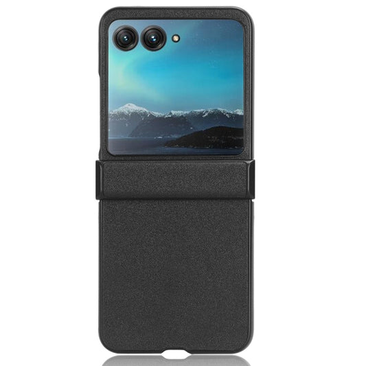 For Motorola Moto Razr 40 Ultra Sandskin Texture Phone Case(Black) - Motorola Cases by buy2fix | Online Shopping UK | buy2fix