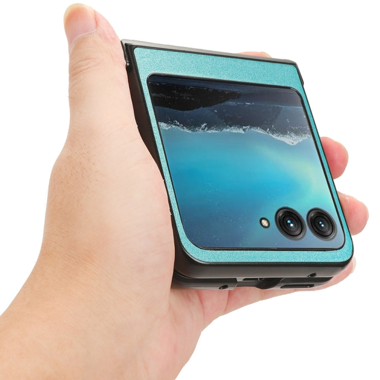 For Motorola Moto Razr 40 Ultra Sandskin Texture Phone Case(Blue) by buy2fix