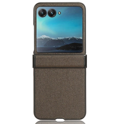 For Motorola Moto Razr 40 Ultra Sandskin Texture Phone Case(Brown) by buy2fix
