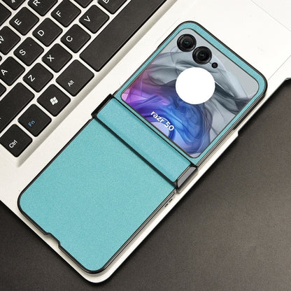 For Motorola Razr 50 Sandskin Texture Phone Case(Blue) by buy2fix