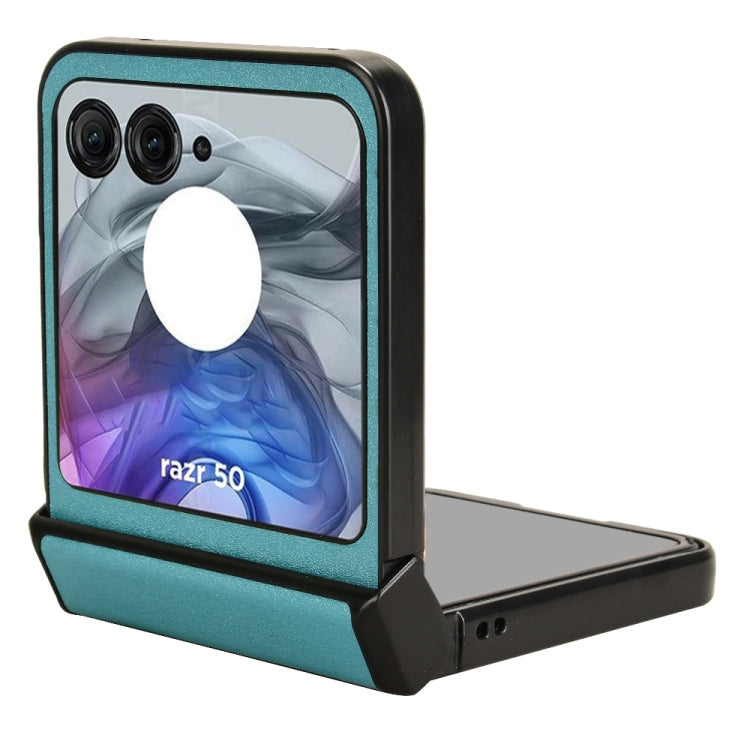 For Motorola Razr 50 Sandskin Texture Phone Case(Blue) by buy2fix