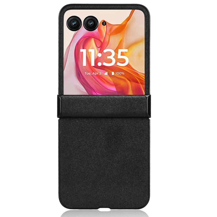 For Motorola Razr 50 Ultra Sandskin Texture Phone Case(Black) by buy2fix