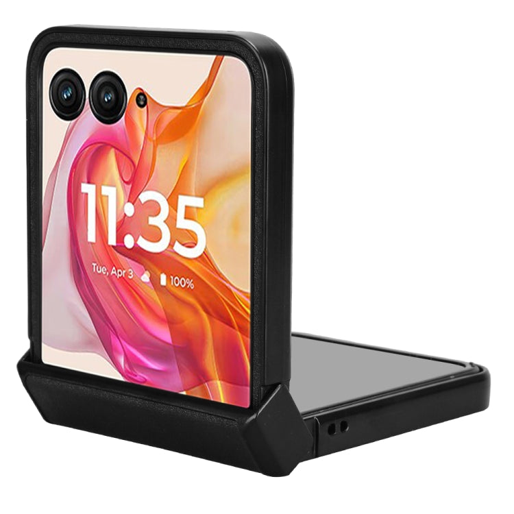 For Motorola Razr 50 Ultra Sandskin Texture Phone Case(Black) by buy2fix