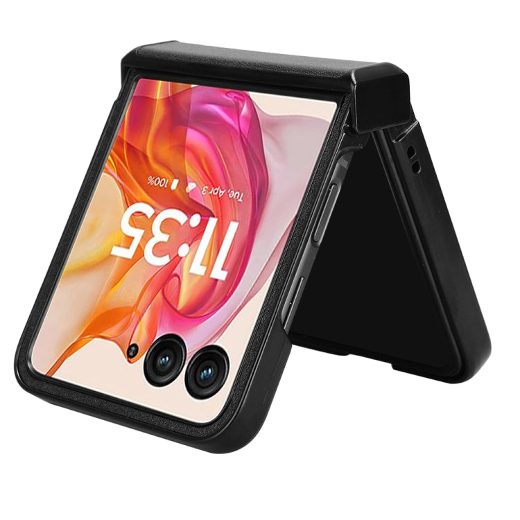 For Motorola Razr 50 Ultra Sandskin Texture Phone Case(Black) by buy2fix