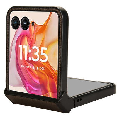 For Motorola Razr 50 Ultra Sandskin Texture Phone Case(Brown) by buy2fix