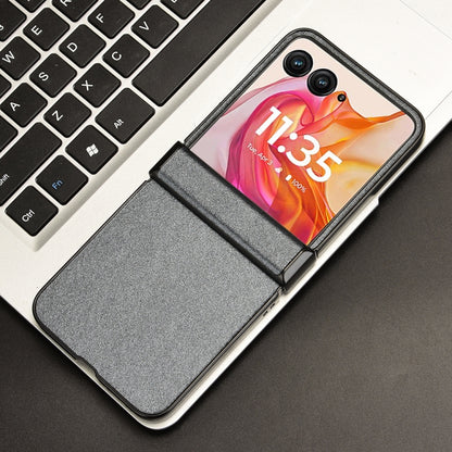 For Motorola Razr 50 Ultra Sandskin Texture Phone Case(Grey) by buy2fix